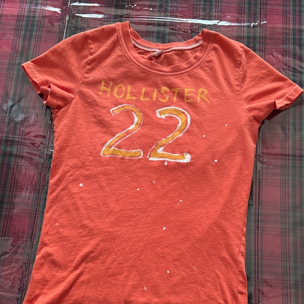 Hollister Bright Orange Tee with 22 Graphic